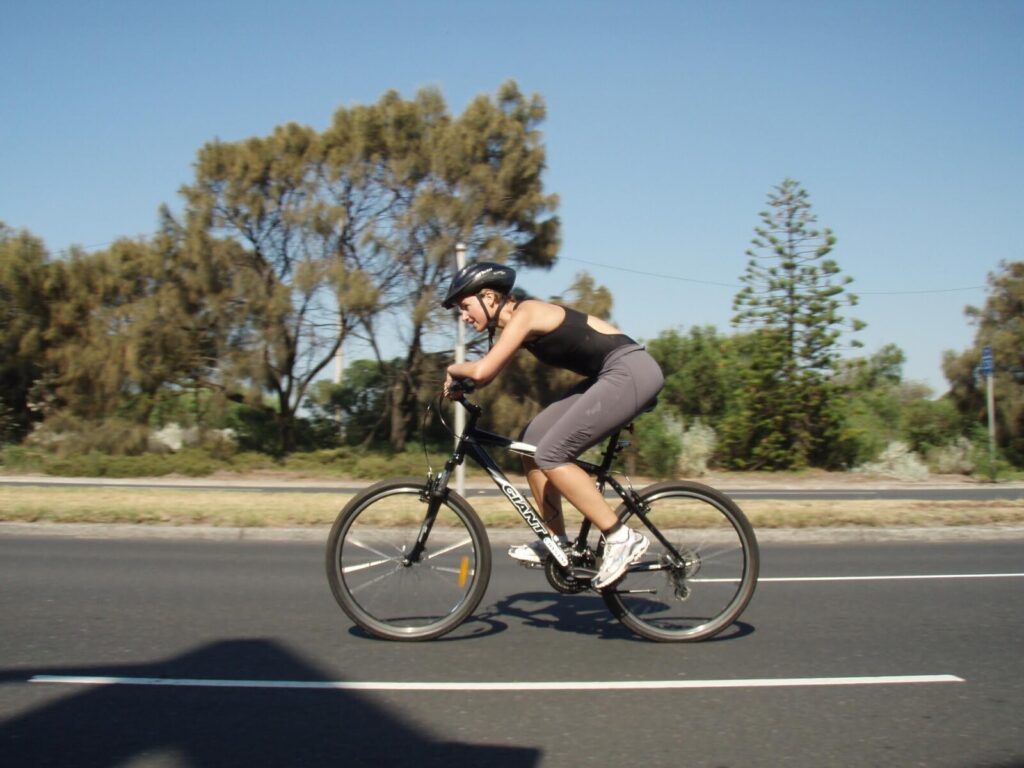 biking girl